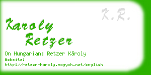 karoly retzer business card